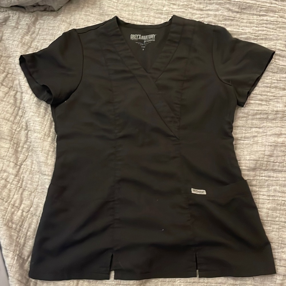 Grey’s Anatomy Black Scrub Top. Size Small.